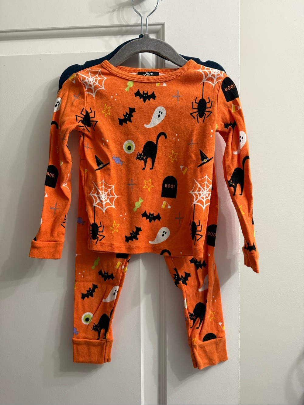 Hyde & EEK! Halloween Pajama Set - Orange Cat & Ghost Print